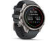 Смарт часовници Garmin fēnix® 9 Pro, inReach® - 47 мм - Titanium с Graphite/Black силиконова каишка