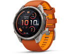 Смарт часовници Garmin fēnix® 9 Pro, inReach® - 47 мм - Titanium с Autumn Orange/Spark Orange силиконова каишка