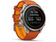 Смарт часовници Garmin fēnix® 9 Pro, inReach® - 47 мм - Titanium с Autumn Orange/Spark Orange силиконова каишка