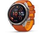 Смарт часовници Garmin fēnix® 9 Pro, inReach® - 51 мм -  Titanium с Autumn Orange/Spark Orange силиконова каишка