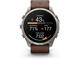 Смарт часовници Garmin fēnix® 9 Pro, inReach® - 51 мм -  Titanium с Walnut кожена каишка