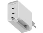 Зарядни устройства Mophie GaN USB-C Dual 67W and cable (70cm), White