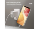 Зарядни устройства Mophie GaN USB-C Dual 67W and cable (70cm), White