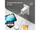 Зарядни устройства Mophie GaN USB-C Dual 67W and cable (70cm), White