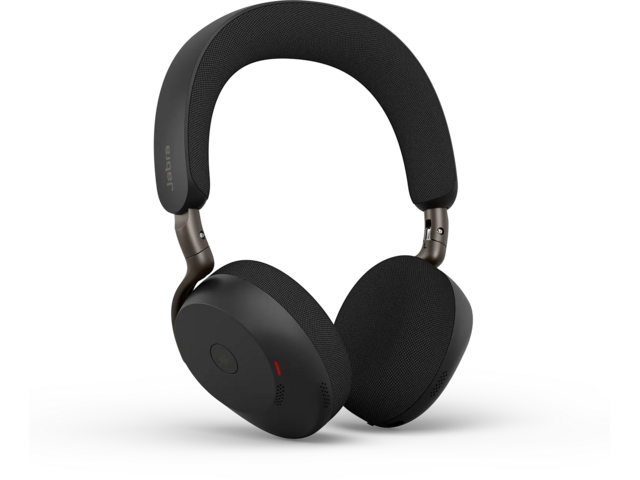 Слушалки Jabra Evolve3 75, MS, Link390a, Black + Wireless Charging Pad