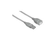 Кабели и Адаптери Hama USB 2.0 удължителен кабел, екраниран, сив, 1.80 метра
