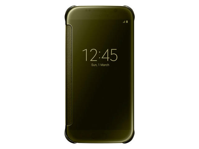 Калъфи Samsung Galaxy S6 Clear View Cover, в златисто